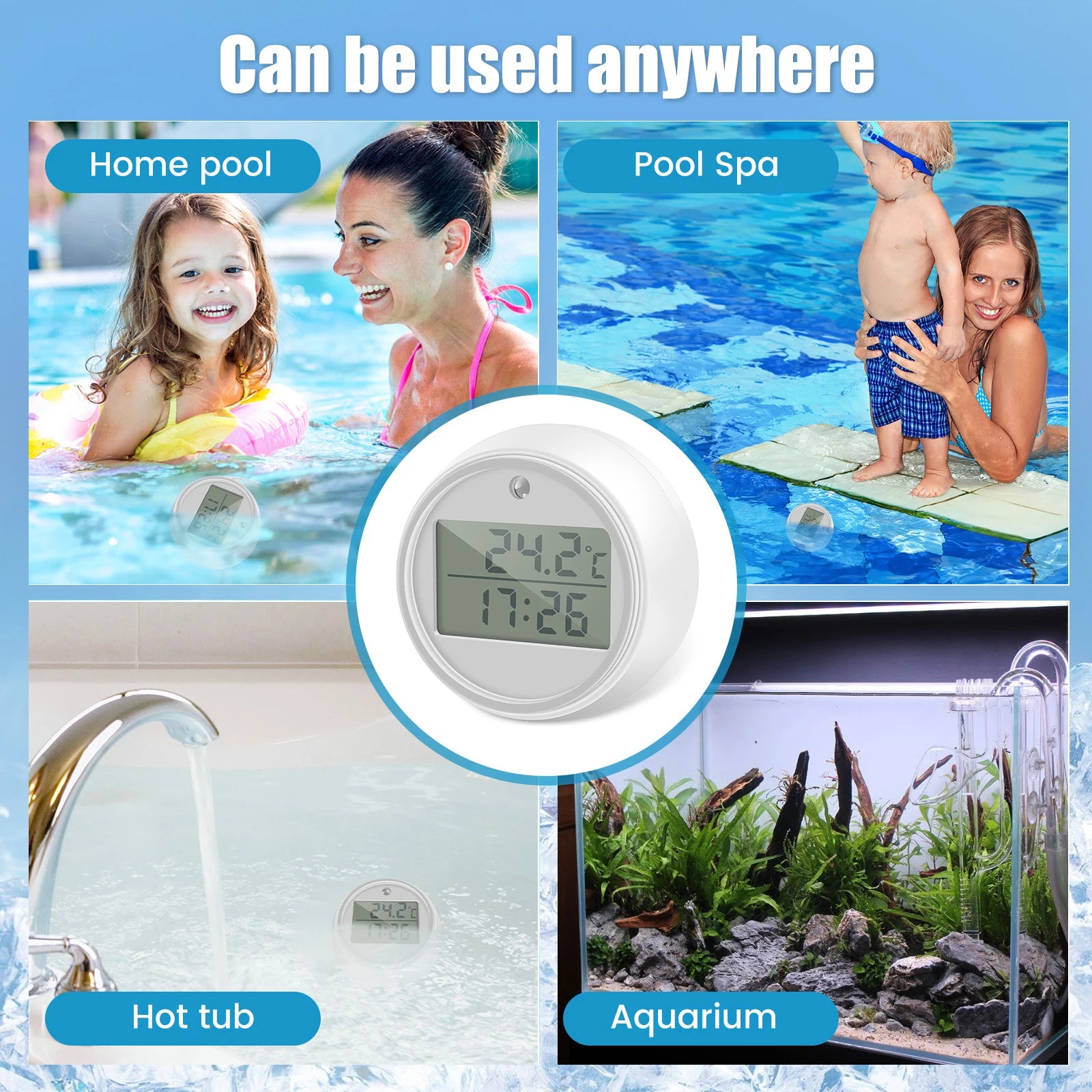 2 in 1 Floating Ice Bath Thermometer