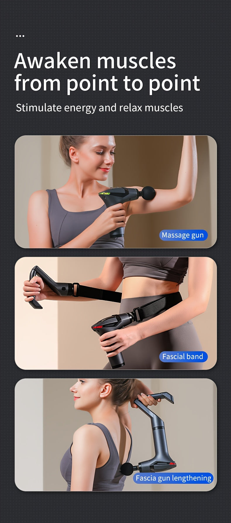 Multi-functional Fascia Electric Massage Gun